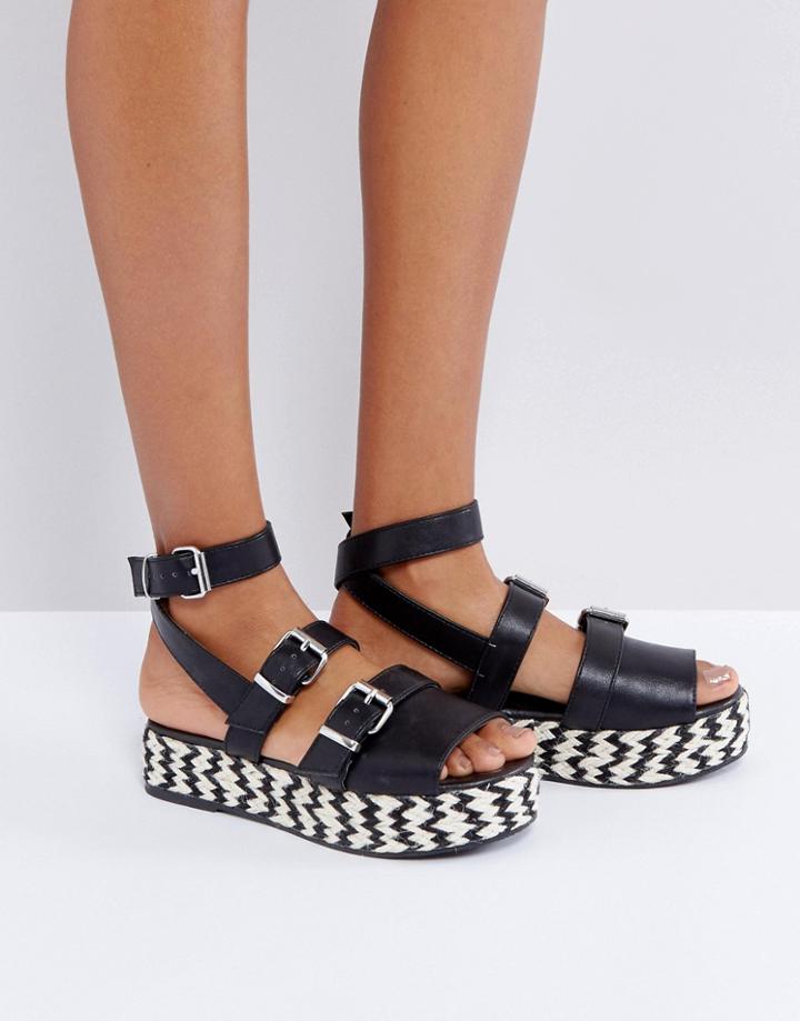 Asos Jump Start Sandal Espadrilles - Black