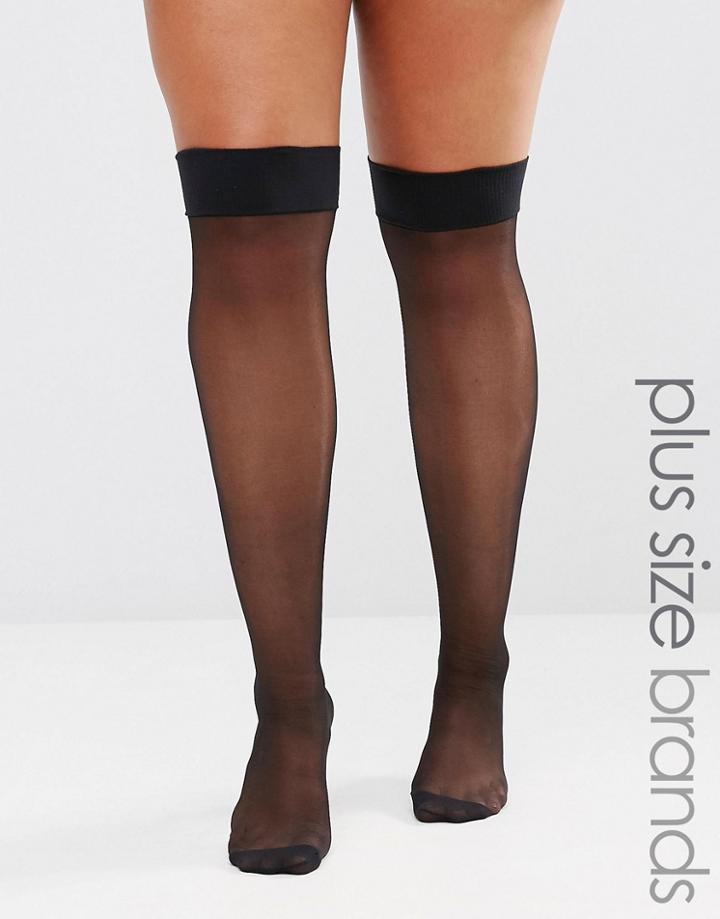 Yours Plain Band Stocking - Black