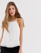 Hollister Summer Cami With Lace Detail - White