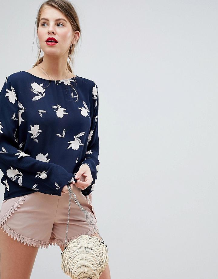 Vila Floral Long Sleeve Blouse - Multi