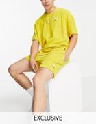 Puma Skate Towelling Shorts In Yellow Exclusive To Asos