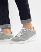 Pull & Bear Suede Sneaker In Gray - Gray