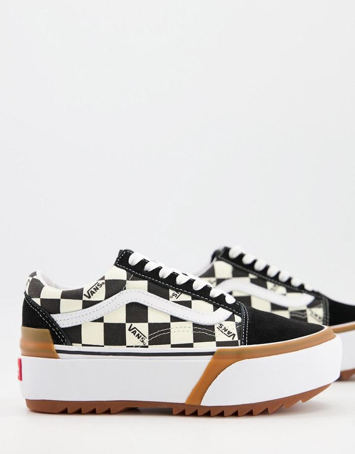 Vans Old Skool Stacked Sneakers In Checkerboard-multi
