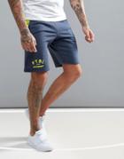Umbro Long Fleece Short In Blue - Blue