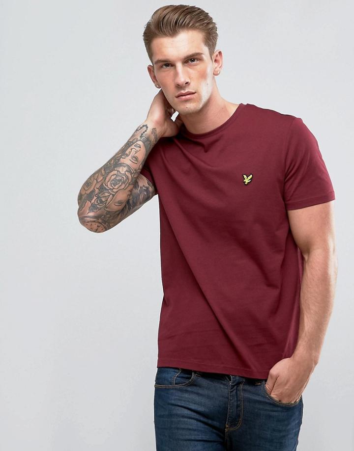 Lyle & Scott Logo T-shirt Burgundy - Red