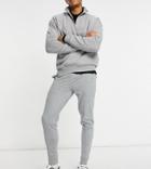 Asos Design Lightweight Skinny Sweatpants In Gray Marl-grey