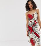 River Island Cami Dress In Scarf Print - Red