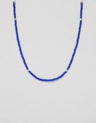 Icon Brand Beaded Necklace In Blue