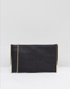 Claudia Canova Clutch Bag With Gold Hardware - Black