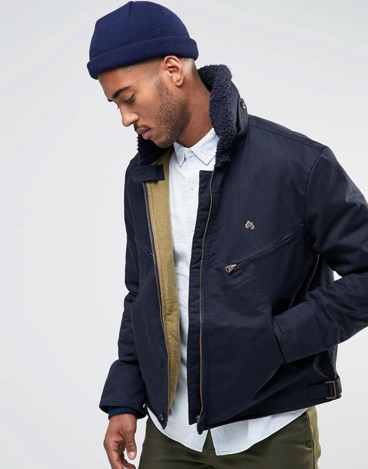 Farah Flight Jacket - Navy