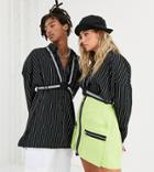 Collusion Unisex Oversized Stripe Shirt With Removable Harness