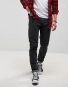 Roadies Of 66 Slim Fit Washed Black Jeans With Ghost Pockets - Black