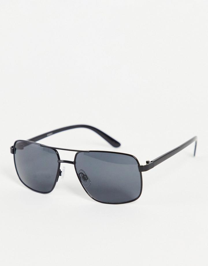 Madein. Double Brow Square Sunglasses-black