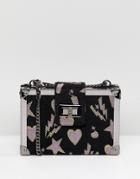 Asos Hero Cosmic Framed Box Bag With Chain Strap - Black