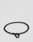 Icon Brand Hoop Lock Chain Bracelet In Black - Black
