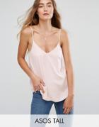 Asos Tall Swing Cami With Double Layer - Pink