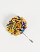 Devils Advocate Tie Dye Floral Lapel Pin-blues