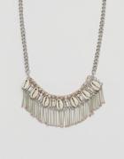 New Look Tassel Shell Necklace - Silver