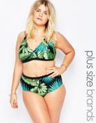 Junarose Palm Leaf Bikini Bottom - Palm Print