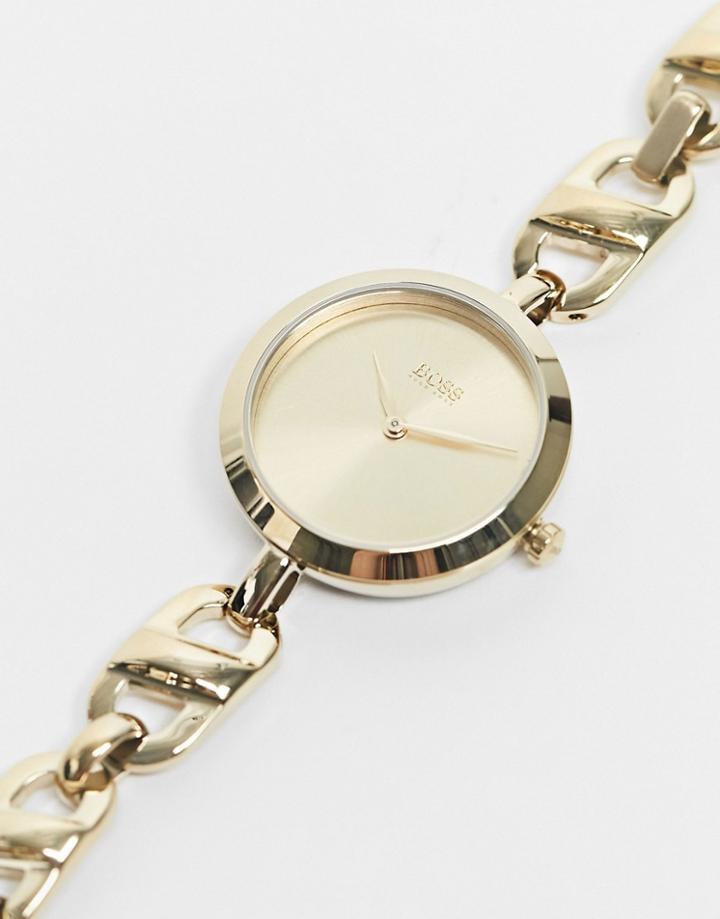 Boss Women's Chain Bracelet Watch In Gold
