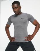 Under Armour Training Heatgear Base Layer T-shirt In Gray-grey