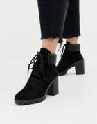 Asos Design Riley Hiker Boots - Black
