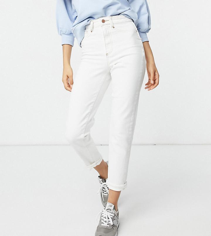 New Look Petite Waist Enhance Mom Jean In White