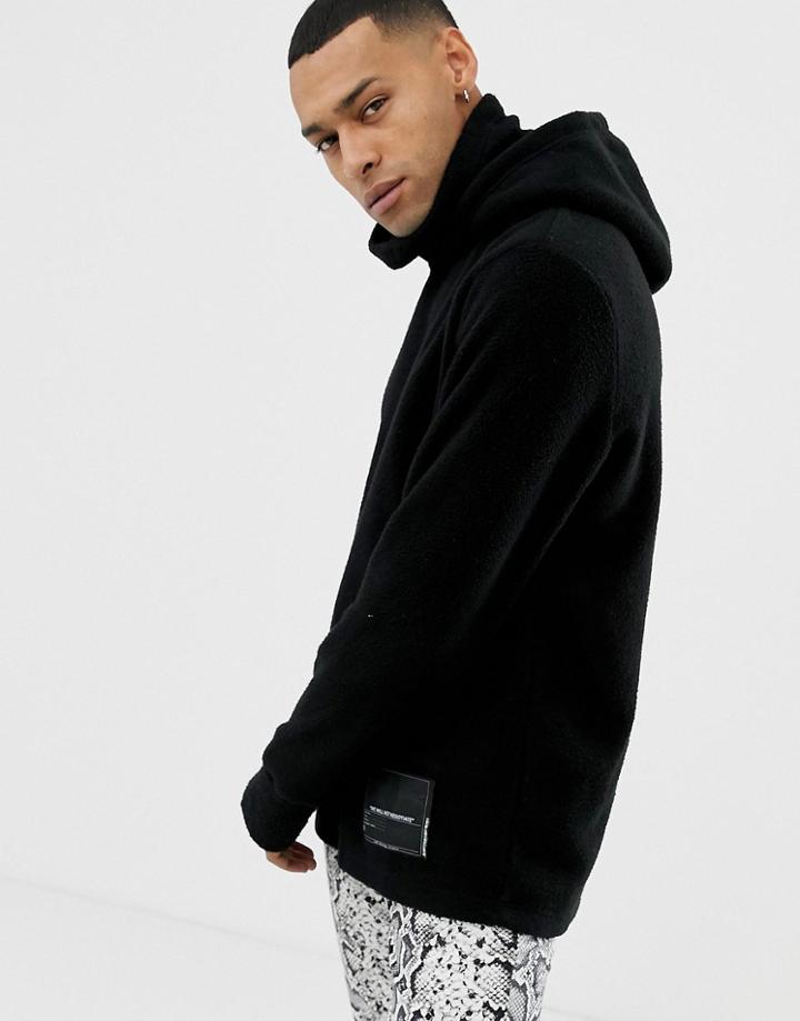 Cheap Monday High Neck Scope Hoodie - Black