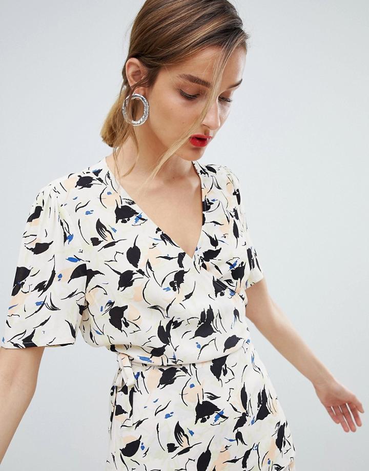 Selected Femme Floral Print Wrap Blouse Two-piece - Multi