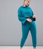 South Beach Plus Paperbag Joggers In Blue - Green
