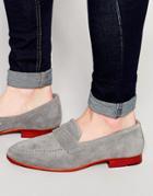 Kg By Kurt Geiger Darley Penny Loafers In Suede - Gray