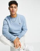 Abercrombie & Fitch Chest Logo Long Sleeve Top In Light Blue-gray