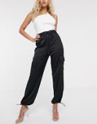 Asos Design Pocket Detail Utility Pants-black