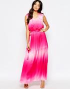 Traffic People Demi Maxi Dress In Faded Pink