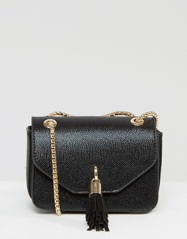 Dune Sassies Micro Chain Tassel Bag - Black
