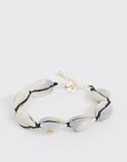 Asos Design Bracelet With Faux Shell-multi
