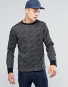 Another Influence Space Dye Sweater - Black