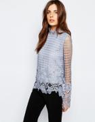 Vila Cutwork Lace Top - Eventide