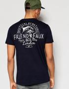 Friend Or Faux T-shirt Bluefin Back Print - Navy