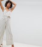 Stradivarius Striped Linen Jumpsuit