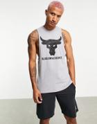 Under Armour Project Rock Brahma Bull Tank In Gray-grey