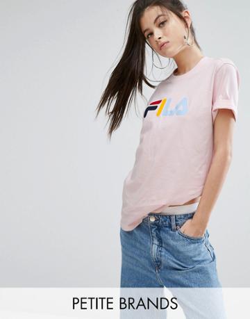 Fila Petite Oversized Logo T-shirt - Pink