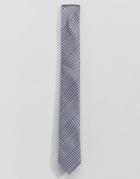 Devils Advocate Prince Of Wales Check Tie - Blue