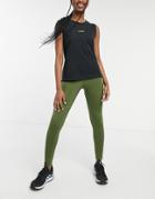 Adidas Terrex Leggings In Khaki-green
