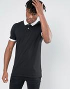 New Look Short Sleeve Polo Shirt In Black - Black