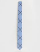 Twisted Tailor Tie In Light Blue Check