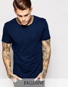 Religion T-shirt With Rolled Sleeves - Navy