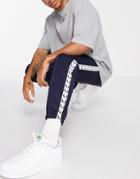 Fred Perry Taped Sweatpants In Navy