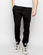 Diesel Pants Chi-depp-swe Tapered Fit Cuffed Hem In Black - Black