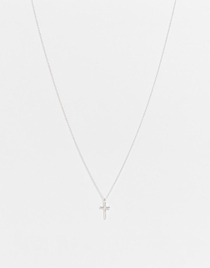 The Status Syndicate Stainless Steel Cross Necklace-silver